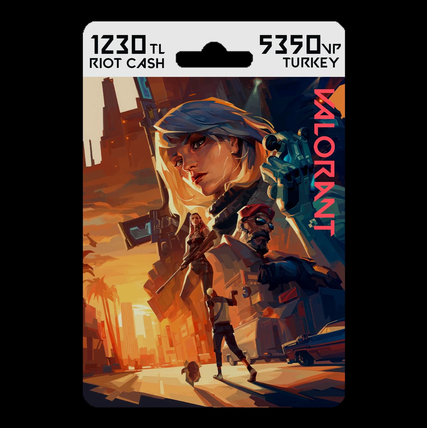 Riot Cash 1230 TL -  Valorant (4325 VP/ 5295 RP)