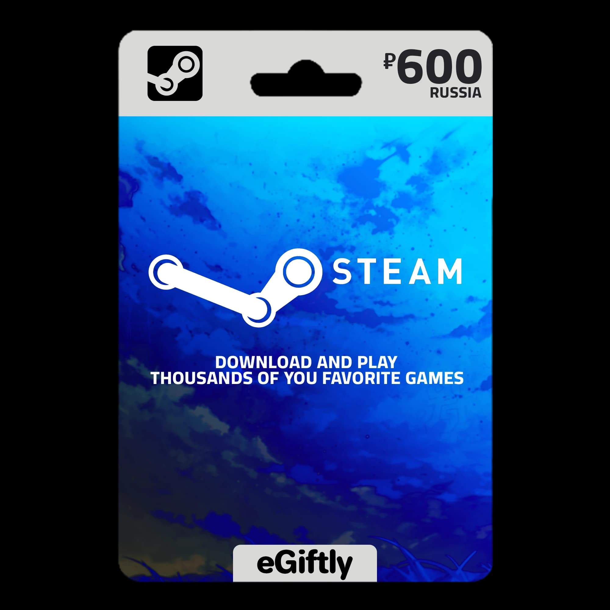 شحن Steam روسيا ٦٠٠ روبل