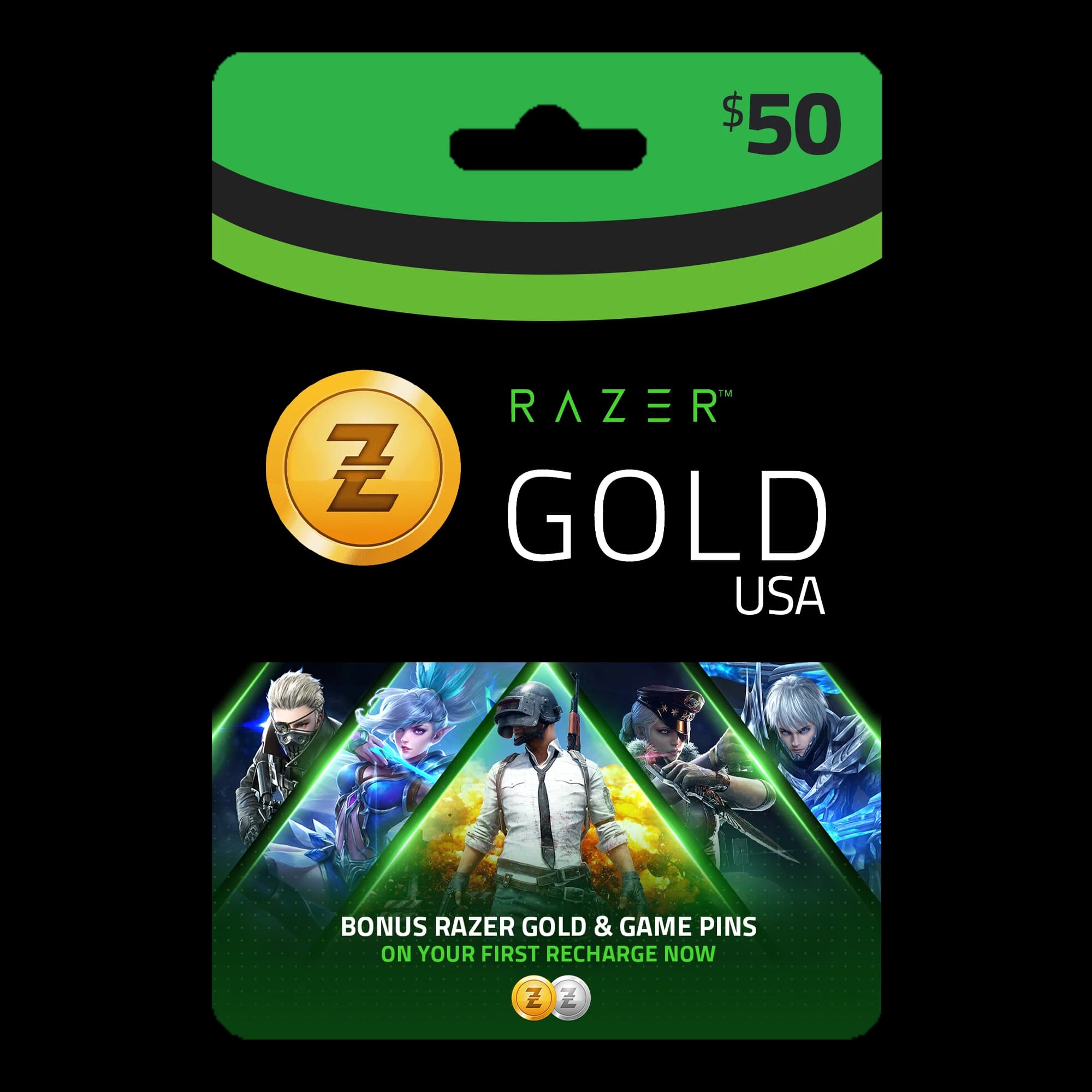 بطاقة ريزر 50 دولار حسابات أمريكية